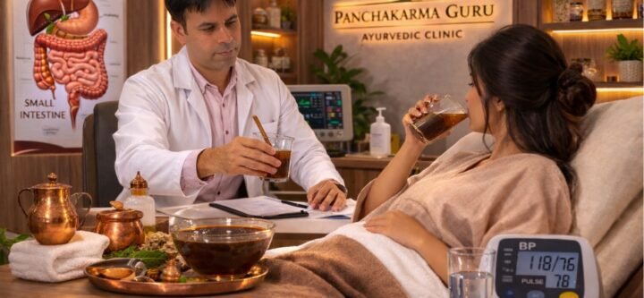 Virechana therapy session